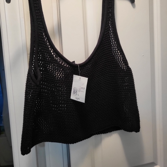 Sheer Crochet tank top Large Nwt - Picture 4 of 6